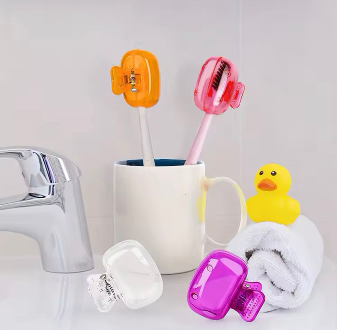 Toothbrush Head Cover Case, Toothbrush Protector Cap, Protective Portable Plastic Clip For Household Travel Toothbrush Head Cover Case, Toothbrush Protector Cap, Protective Portable Plastic Clip For Household Travel